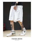 Customized S M L Ascetic Men Streetwear Shorts Khaki Black White